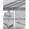 image:imageCOOFANDY Mens Oxford Shirts Long Sleeve Casual Button Down Shirt Untucked Business Dress ShirtsLight Grey
