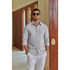 image:imageCOOFANDY Mens Oxford Shirts Long Sleeve Casual Button Down Shirt Untucked Business Dress ShirtsLight Grey