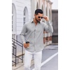 image:imageCOOFANDY Mens Oxford Shirts Long Sleeve Casual Button Down Shirt Untucked Business Dress ShirtsLight Grey