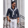 image:imageCOOFANDY Mens Oxford Shirts Long Sleeve Casual Button Down Shirt Untucked Business Dress ShirtsNavy Blue