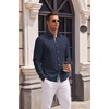 image:imageCOOFANDY Mens Oxford Shirts Long Sleeve Casual Button Down Shirt Untucked Business Dress ShirtsNavy Blue