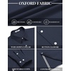 image:imageCOOFANDY Mens Oxford Shirts Long Sleeve Casual Button Down Shirt Untucked Business Dress ShirtsNavy Blue