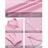 image:imageCOOFANDY Mens Oxford Shirts Long Sleeve Casual Button Down Shirt Untucked Business Dress ShirtsPink