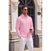 image:imageCOOFANDY Mens Oxford Shirts Long Sleeve Casual Button Down Shirt Untucked Business Dress ShirtsPink