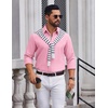 image:imageCOOFANDY Mens Oxford Shirts Long Sleeve Casual Button Down Shirt Untucked Business Dress ShirtsPink
