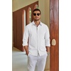 image:imageCOOFANDY Mens Oxford Shirts Long Sleeve Casual Button Down Shirt Untucked Business Dress ShirtsWhite
