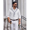 image:imageCOOFANDY Mens Oxford Shirts Long Sleeve Casual Button Down Shirt Untucked Business Dress ShirtsWhite