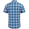 image:imageCOOFANDY Mens Plaid Button Down Shirts Short Sleeve Casual Summer Shirt Wrinkle Free Dress Shirts with Pocket01deep Blue White Plaid