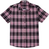 image:imageCOOFANDY Mens Plaid Button Down Shirts Short Sleeve Casual Summer Shirt Wrinkle Free Dress Shirts with PocketBlack Pink Plaid