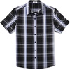 image:imageCOOFANDY Mens Plaid Button Down Shirts Short Sleeve Casual Summer Shirt Wrinkle Free Dress Shirts with PocketBlack Plaid