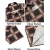 image:imageCOOFANDY Mens Plaid Button Down Shirts Short Sleeve Casual Summer Shirt Wrinkle Free Dress Shirts with PocketBrown Khaki Plaid