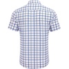 image:imageCOOFANDY Mens Plaid Button Down Shirts Short Sleeve Casual Summer Shirt Wrinkle Free Dress Shirts with PocketDark Blue White Plaid