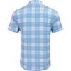 image:imageCOOFANDY Mens Plaid Button Down Shirts Short Sleeve Casual Summer Shirt Wrinkle Free Dress Shirts with PocketLight Blue White Plaid