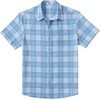 image:imageCOOFANDY Mens Plaid Button Down Shirts Short Sleeve Casual Summer Shirt Wrinkle Free Dress Shirts with PocketLight Blue White Plaid