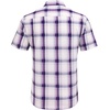 image:imageCOOFANDY Mens Plaid Button Down Shirts Short Sleeve Casual Summer Shirt Wrinkle Free Dress Shirts with PocketPurple Plaid