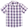 image:imageCOOFANDY Mens Plaid Button Down Shirts Short Sleeve Casual Summer Shirt Wrinkle Free Dress Shirts with PocketPurple Plaid