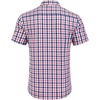 image:imageCOOFANDY Mens Plaid Button Down Shirts Short Sleeve Casual Summer Shirt Wrinkle Free Dress Shirts with PocketRed Navy Check