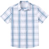 image:imageCOOFANDY Mens Plaid Button Down Shirts Short Sleeve Casual Summer Shirt Wrinkle Free Dress Shirts with PocketWhite Blue Plaid