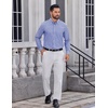 image:imageCOOFANDY Mens Plaid Dress Shirts Long Sleeve Button Down Shirts Wrinkle Free Stretch Cotton Business Casual ShirtBlue Black Plaid