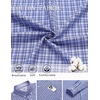 image:imageCOOFANDY Mens Plaid Dress Shirts Long Sleeve Button Down Shirts Wrinkle Free Stretch Cotton Business Casual ShirtBlue Black Plaid