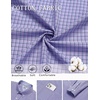image:imageCOOFANDY Mens Plaid Dress Shirts Long Sleeve Button Down Shirts Wrinkle Free Stretch Cotton Business Casual ShirtBlue Purple Plaid