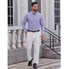 image:imageCOOFANDY Mens Plaid Dress Shirts Long Sleeve Button Down Shirts Wrinkle Free Stretch Cotton Business Casual ShirtBlue Purple Plaid