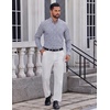 image:imageCOOFANDY Mens Plaid Dress Shirts Long Sleeve Button Down Shirts Wrinkle Free Stretch Cotton Business Casual ShirtGrey Plaid