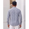 image:imageCOOFANDY Mens Plaid Dress Shirts Long Sleeve Button Down Shirts Wrinkle Free Stretch Cotton Business Casual ShirtGrey Plaid