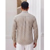 image:imageCOOFANDY Mens Plaid Dress Shirts Long Sleeve Button Down Shirts Wrinkle Free Stretch Cotton Business Casual ShirtKhaki Plaid