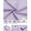 image:imageCOOFANDY Mens Plaid Dress Shirts Long Sleeve Button Down Shirts Wrinkle Free Stretch Cotton Business Casual ShirtLight Purple Plaid