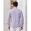 image:imageCOOFANDY Mens Plaid Dress Shirts Long Sleeve Button Down Shirts Wrinkle Free Stretch Cotton Business Casual ShirtLight Purple Plaid