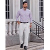 image:imageCOOFANDY Mens Plaid Dress Shirts Long Sleeve Button Down Shirts Wrinkle Free Stretch Cotton Business Casual ShirtLight Purple Plaid