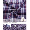 image:imageCOOFANDY Mens Plaid Dress Shirts Long Sleeve Button Down Shirts Wrinkle Free Stretch Cotton Business Casual ShirtNavy Blue Red Plaid