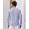 image:imageCOOFANDY Mens Plaid Dress Shirts Long Sleeve Button Down Shirts Wrinkle Free Stretch Cotton Business Casual ShirtWhite Blue Plaid