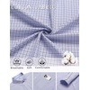 image:imageCOOFANDY Mens Plaid Dress Shirts Long Sleeve Button Down Shirts Wrinkle Free Stretch Cotton Business Casual ShirtWhite Blue Plaid