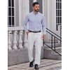 image:imageCOOFANDY Mens Plaid Dress Shirts Long Sleeve Button Down Shirts Wrinkle Free Stretch Cotton Business Casual ShirtWhite Blue Plaid