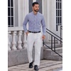 image:imageCOOFANDY Mens Plaid Dress Shirts Long Sleeve Button Down Shirts Wrinkle Free Stretch Cotton Business Casual ShirtWhite Deep Blue Plaid
