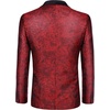 image:imageCOOFANDY Mens Tuxedo Jacket Slim Fit Shawl Lapel Blazer One Button Suit Jackets for Party Prom Wedding DinnerWine Red