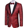 image:imageCOOFANDY Mens Tuxedo Jacket Slim Fit Shawl Lapel Blazer One Button Suit Jackets for Party Prom Wedding DinnerWine Red