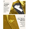 image:imageCOOFANDY Mens Velvet Blazer Notched Lapel Velour Suit Jacket One Button Tuxedo Jackets for Wedding Prom Party DinnerGold Yellow
