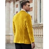 image:imageCOOFANDY Mens Velvet Blazer Notched Lapel Velour Suit Jacket One Button Tuxedo Jackets for Wedding Prom Party DinnerGold Yellow