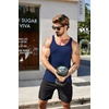 image:imageCOOFANDY Mens Workout Tank Top Ribbed Knit Sleeveless Gym Muscle T Shirts Bodybuilding TeeGreenBlue 2 Pcs