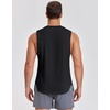 image:imageCOOFANDY Mens Workout Tank Tops Cotton Cut Off Sleeveless Muscle Shirts Gym Athletic Running T ShirtBlack