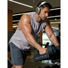 image:imageCOOFANDY Mens Workout Tank Tops Cotton Cut Off Sleeveless Muscle Shirts Gym Athletic Running T ShirtGrey