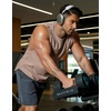 image:imageCOOFANDY Mens Workout Tank Tops Cotton Cut Off Sleeveless Muscle Shirts Gym Athletic Running T ShirtKhaki
