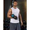 image:imageCOOFANDY Mens Workout Tank Tops Cotton Cut Off Sleeveless Muscle Shirts Gym Athletic Running T ShirtWhite