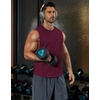 image:imageCOOFANDY Mens Workout Tank Tops Cotton Cut Off Sleeveless Muscle Shirts Gym Athletic Running T ShirtWine Red