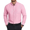 image:imageCOOFANDY Mens Cotton Oxford Shirt Long Sleeve Dress Shirt Button Down Work Casual Shirts with PocketPink