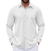 image:imageCOOFANDY Mens Dress Shirts Untucked Long Sleeve Button Down Denim Shirt Stretch Business Casual ShirtsWhite