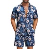Navy Blue - Flowers